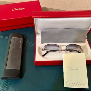 Cartier Red and Silver Eyewear